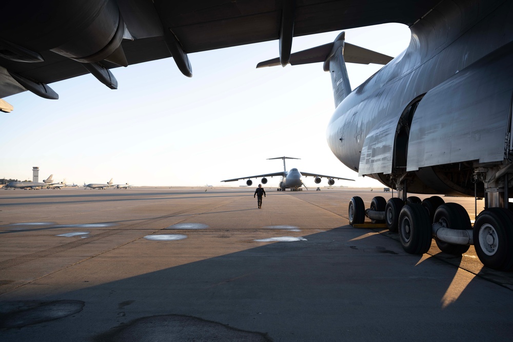 Team Travis flyers conduct reverse flow air refueling