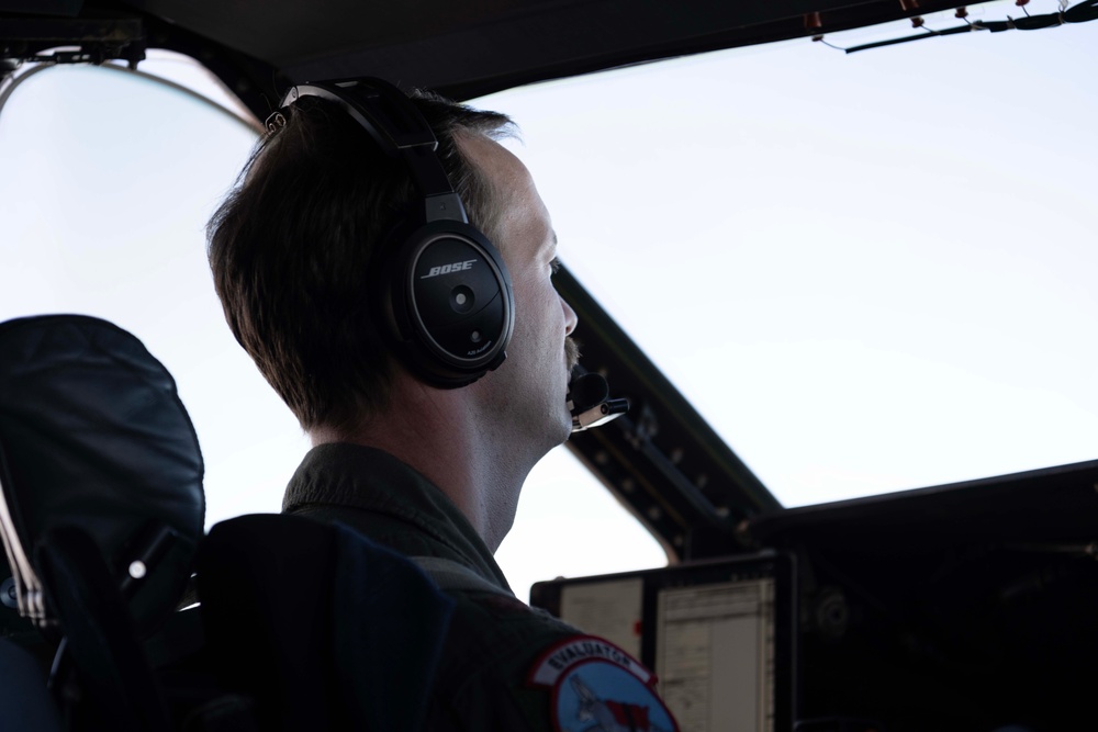 Team Travis flyers conduct reverse flow air refueling