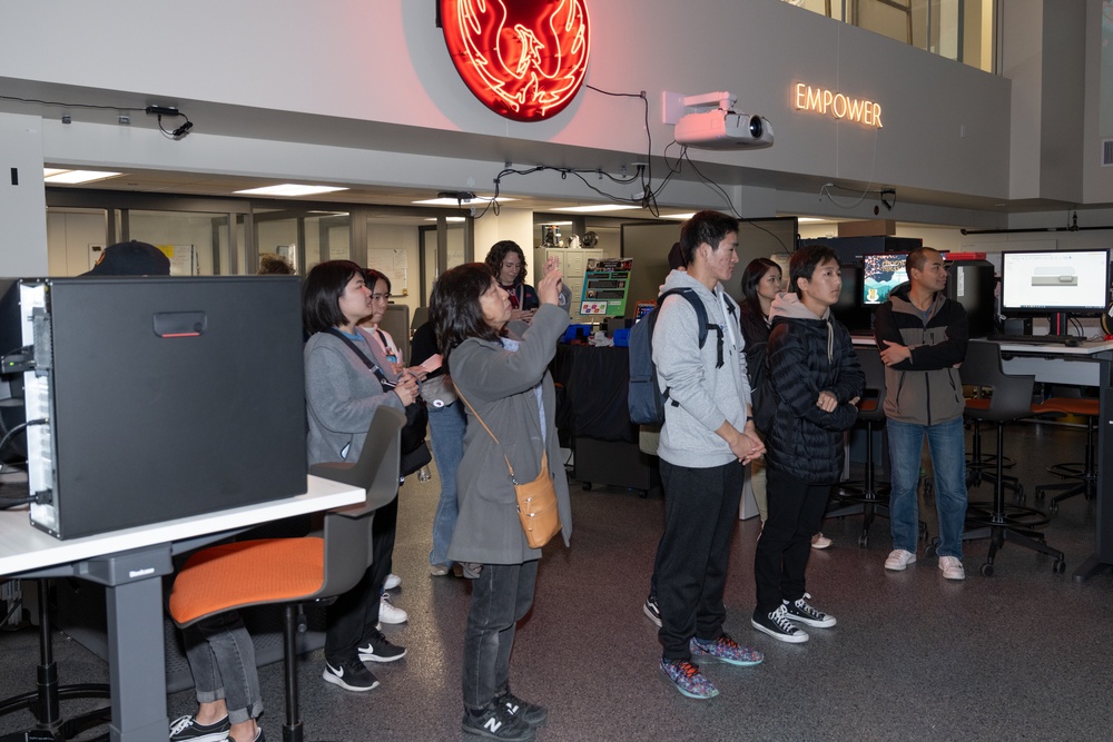 Exchange students from Nirasaki, Japan, tour Travis Air Force Base