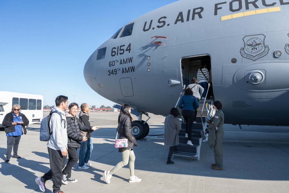 Exchange Students Tour Travis Air Force Base