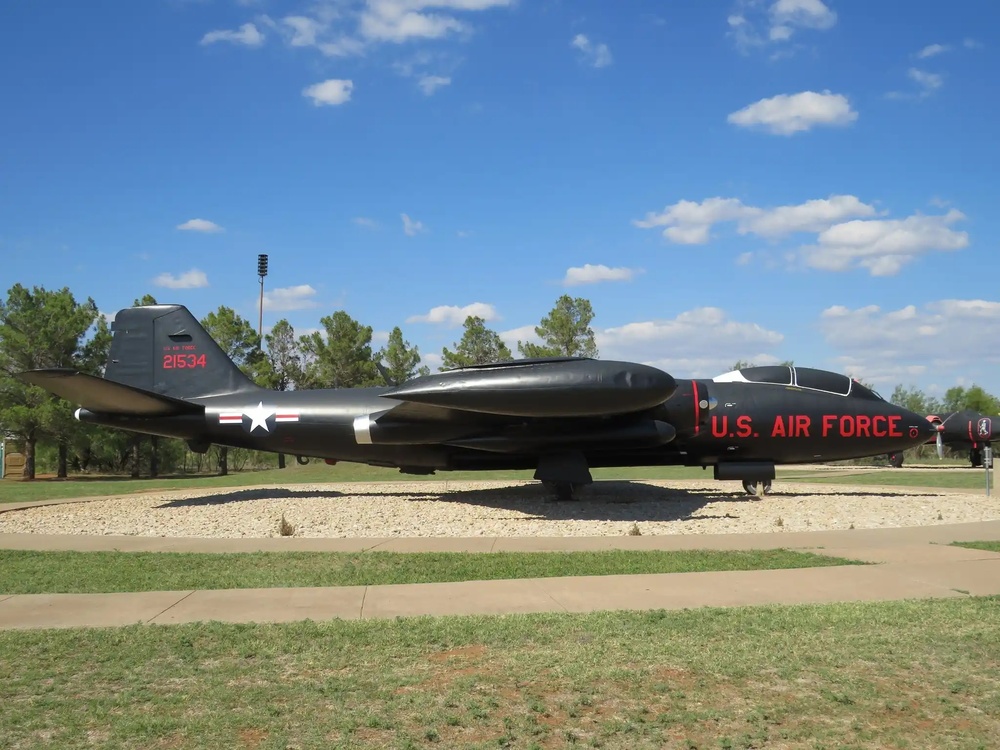 Dyess AFB static display features newly restored EB-57B Canberra bomber