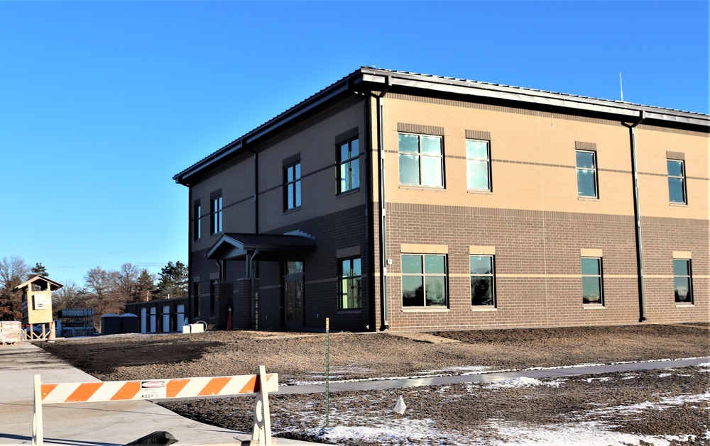 Fort McCoy’s brigade headquarters construction project now 94 percent complete as Christmas 2023 draws near; work continues