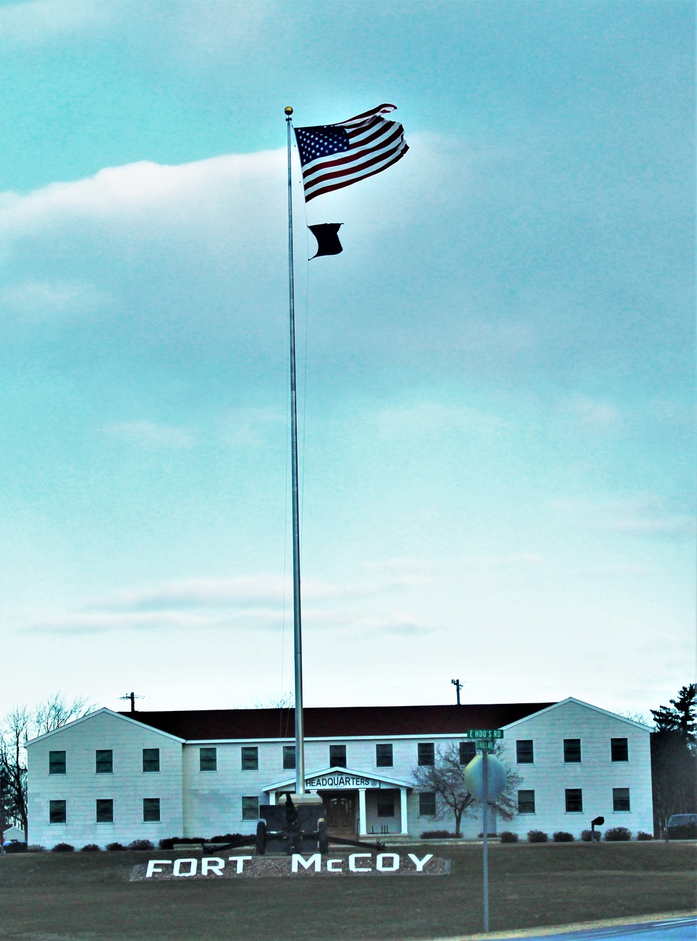 American Flag and Fort McCoy