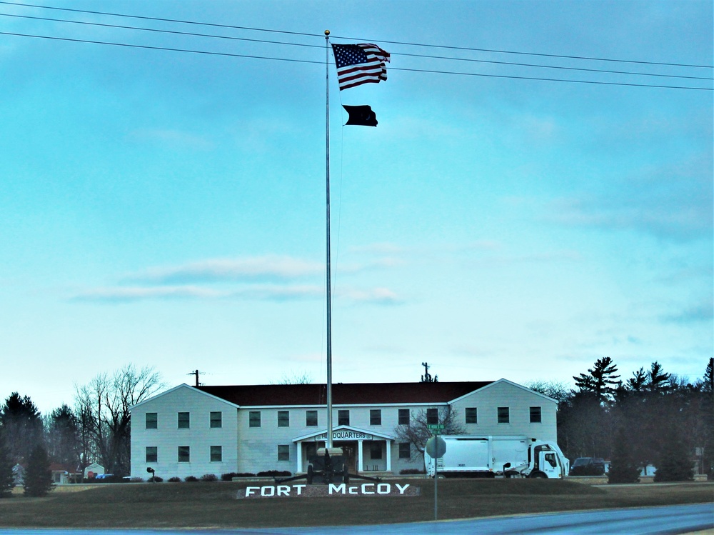 American Flag and Fort McCoy