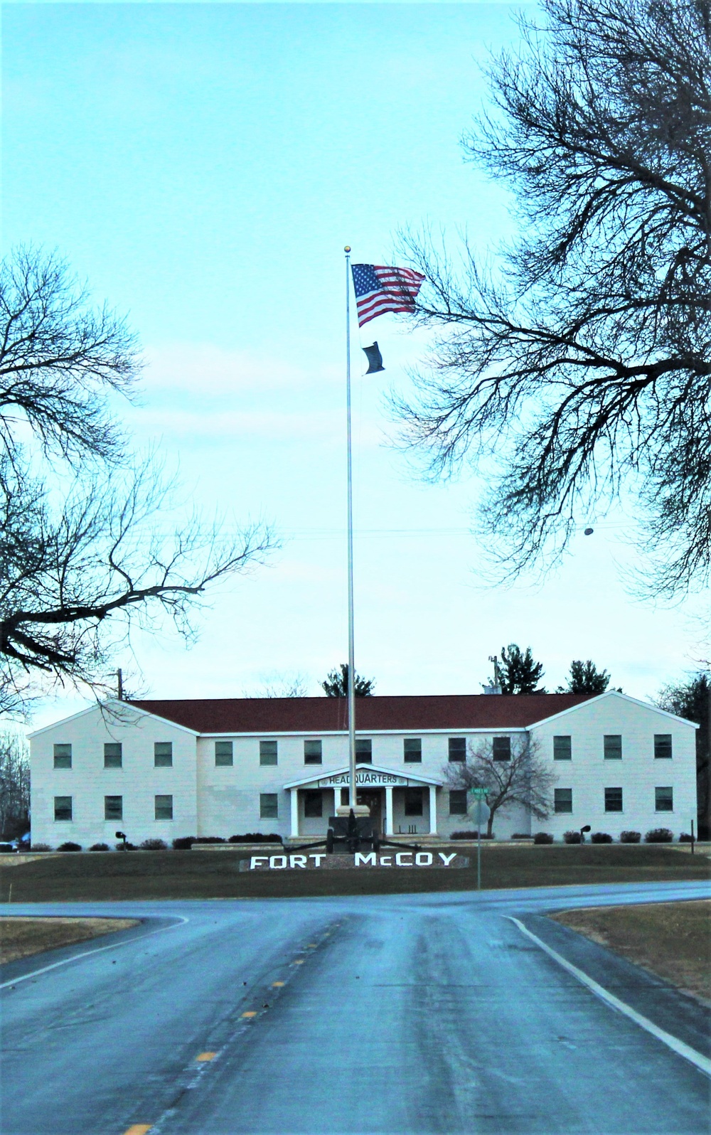 American Flag and Fort McCoy