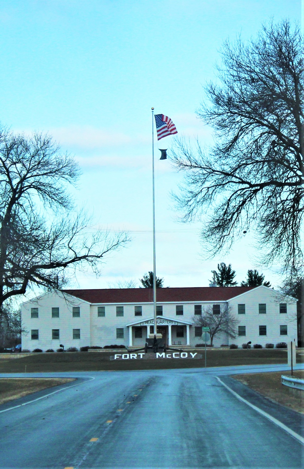 American Flag and Fort McCoy