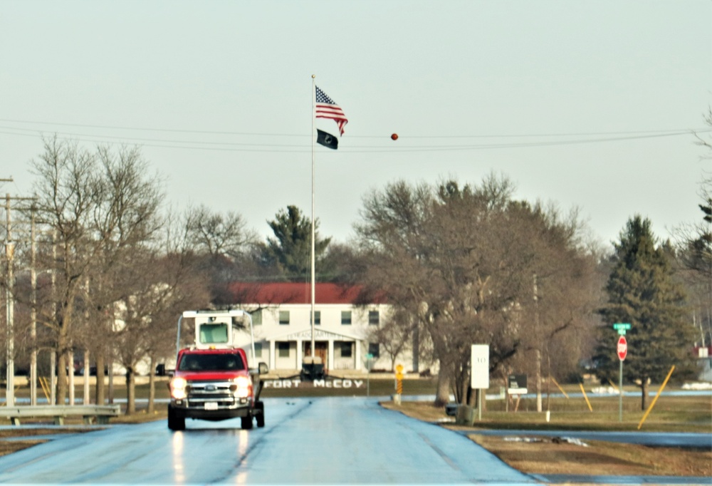 American Flag and Fort McCoy