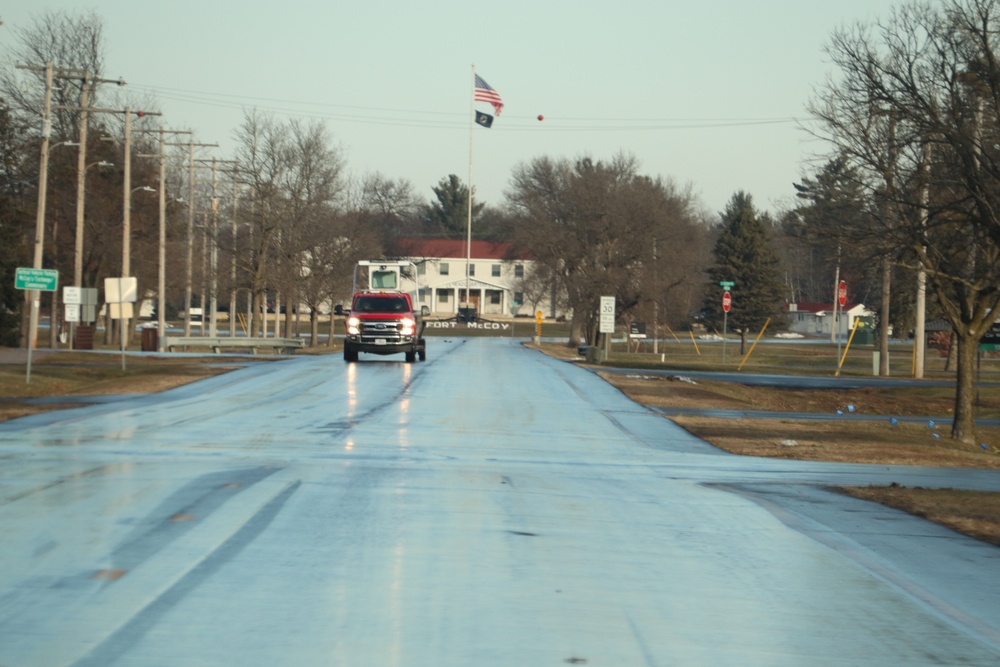 American Flag and Fort McCoy