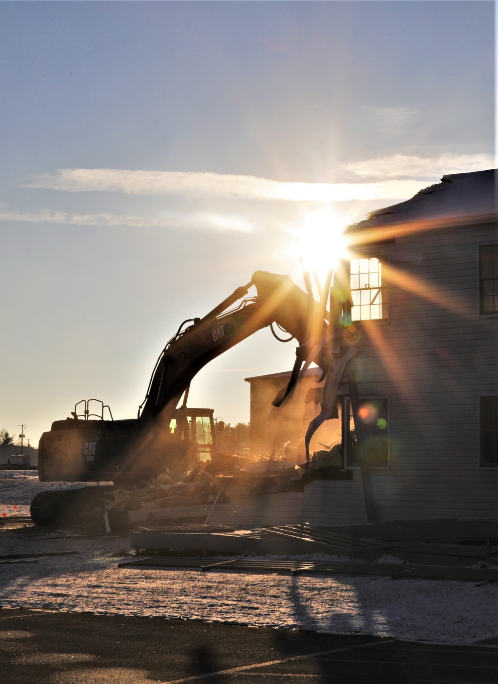 Continued building demolition in Fort McCoy’s 1600 block makes way for more transformation by construction