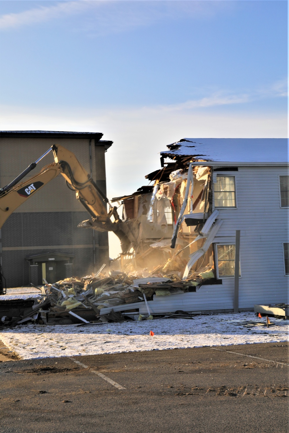 Continued building demolition in Fort McCoy’s 1600 block makes way for more transformation by construction