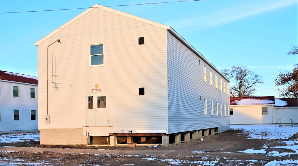 Work to finish reset for relocated World War II-era barracks continues at Fort McCoy