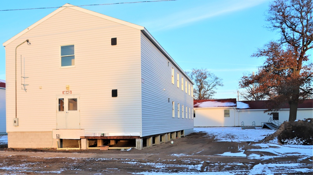 Work to finish reset for relocated World War II-era barracks continues at Fort McCoy