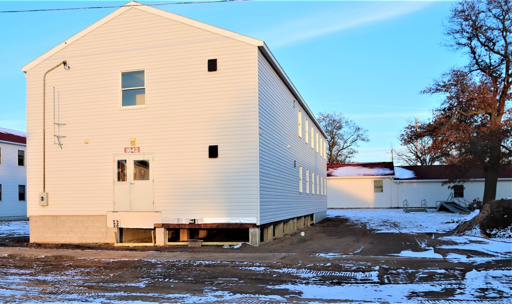 Work to finish reset for relocated World War II-era barracks continues at Fort McCoy