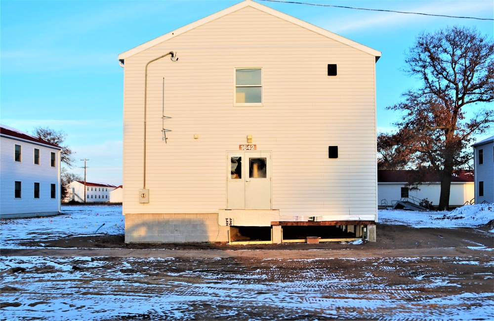 Work to finish reset for relocated World War II-era barracks continues at Fort McCoy