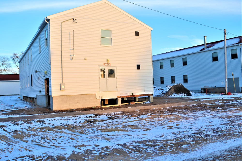 Work to finish reset for relocated World War II-era barracks continues at Fort McCoy