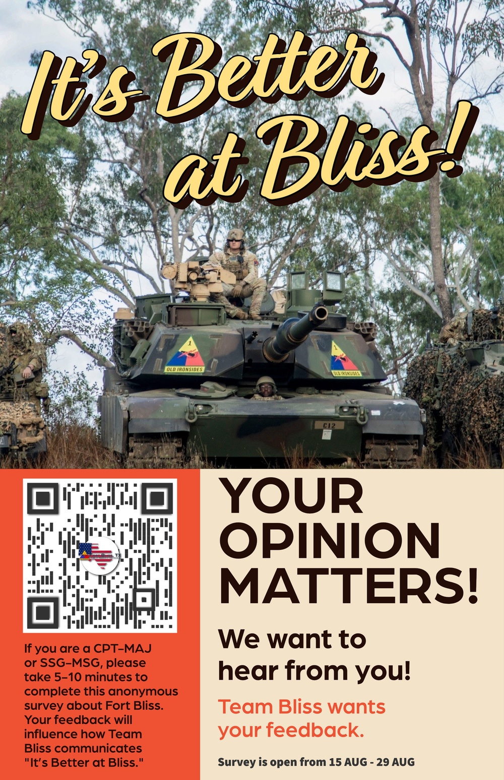 It's Better at Bliss Survey Flyer