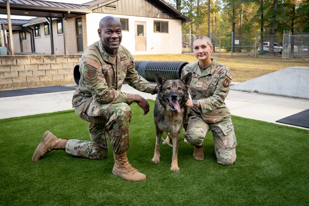 ‘I just love that dog,’ retirement reunites handler, military working dog