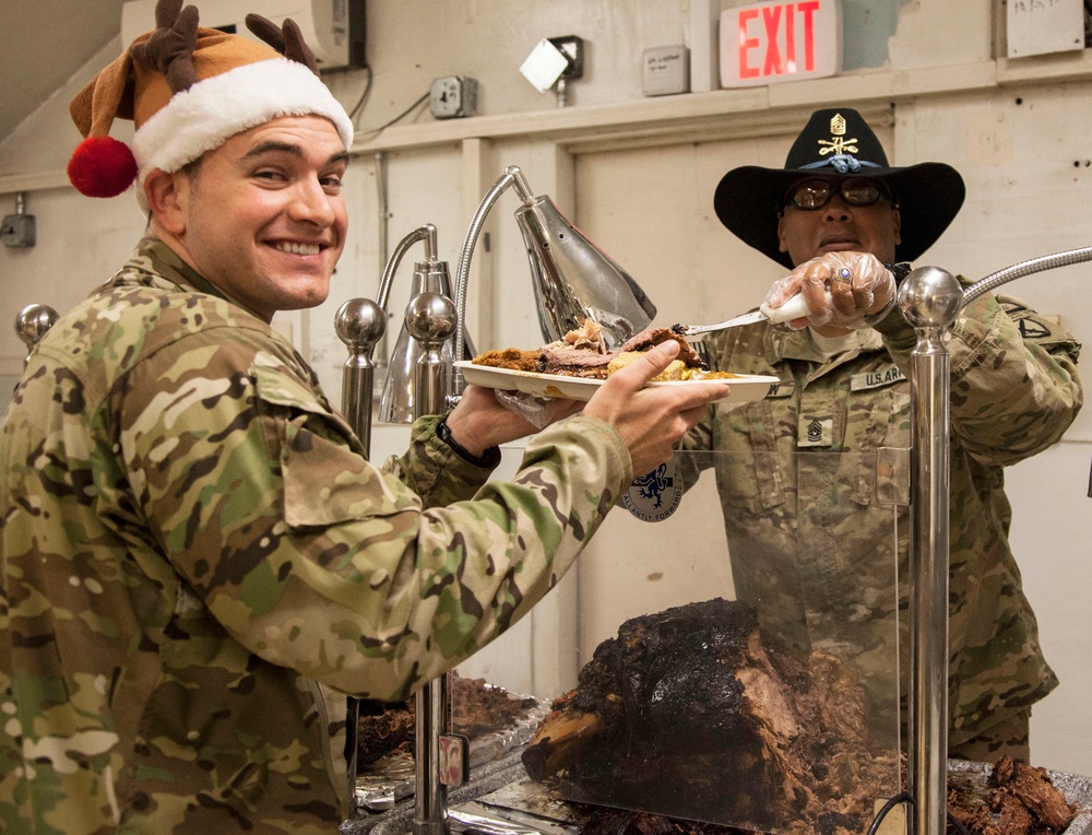 ASC prepares for Christmas dinner, decorations, and esprit de corps