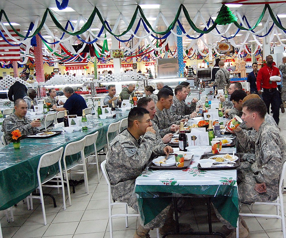 ASC prepares for Christmas dinner, decorations, and esprit de corps
