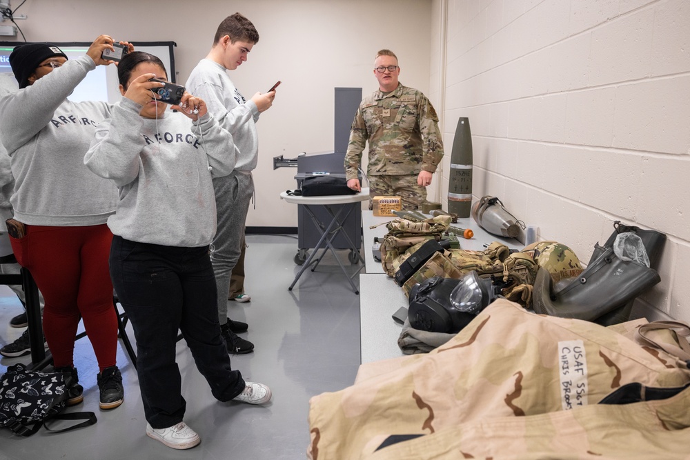 Danbury High School Air Force Junior ROTC tours Bradley Air National Guard Base