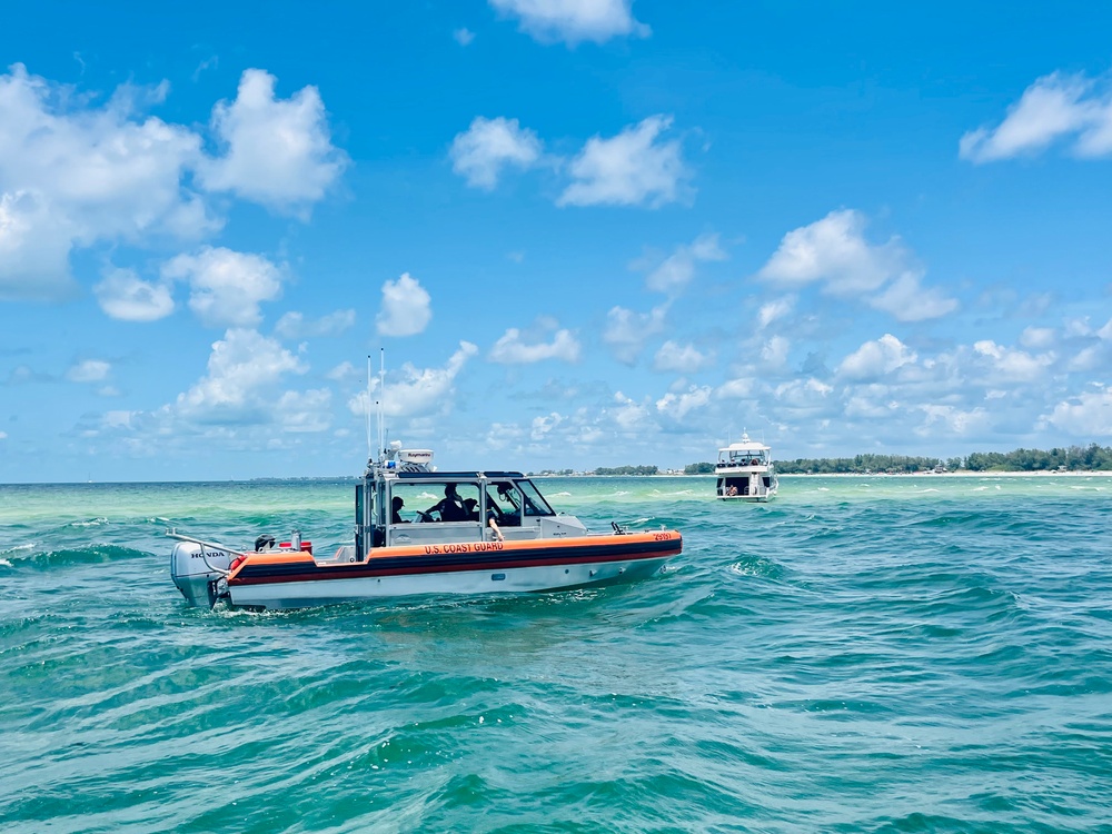 U.S. Coast Guard Station Cortez assist grounded vessel off Longboat Key