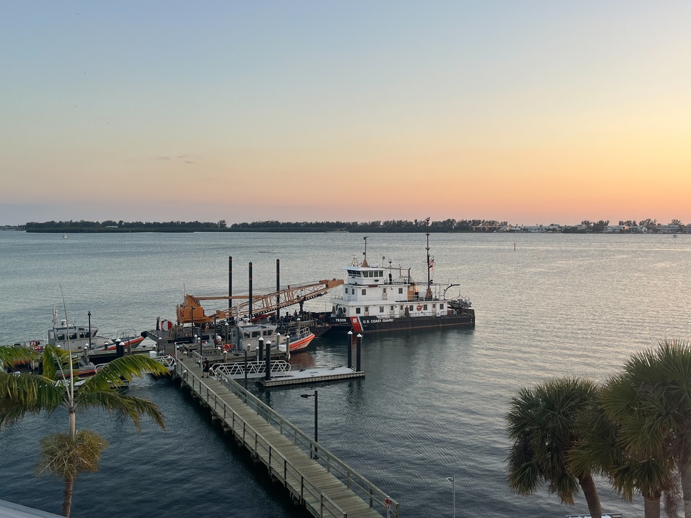Coast Guard Cutter Vise moors up at Station Cortez