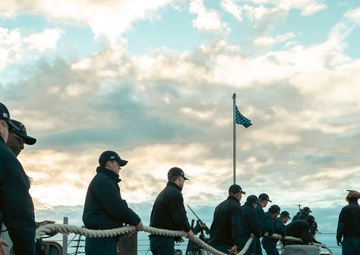 Delbert D. Black Pulls into Naval Station Rota, Spain.
