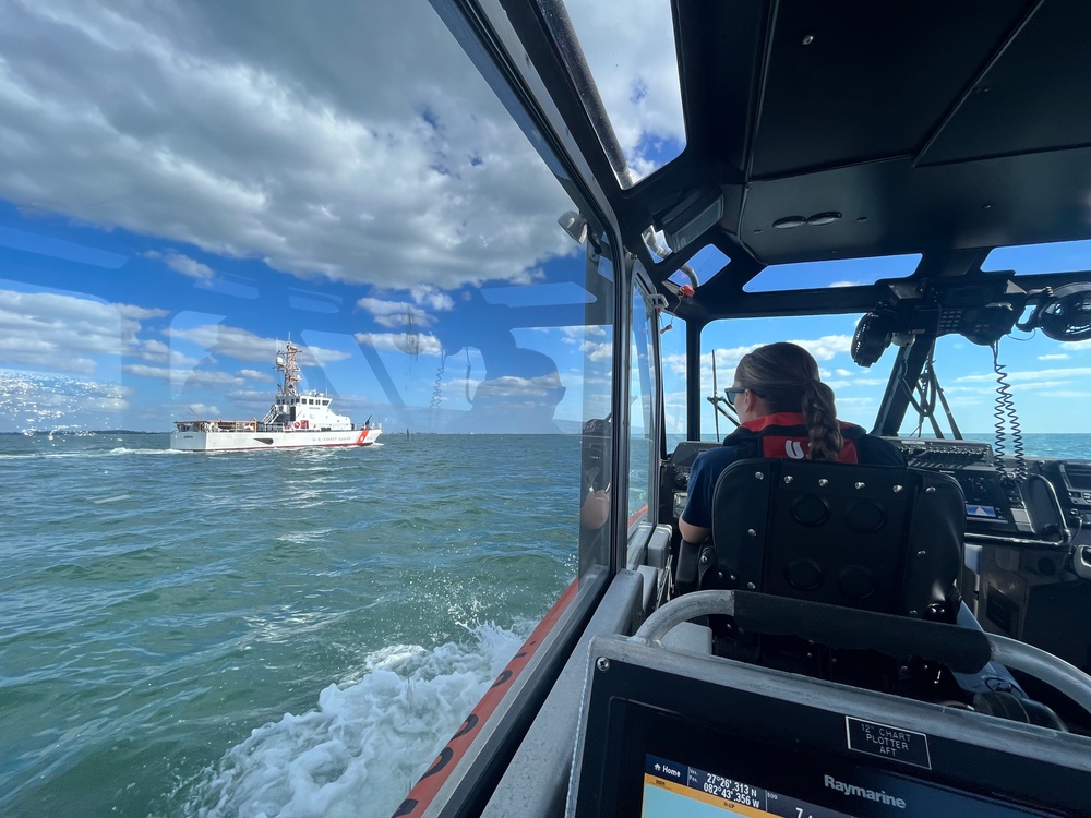 Coast Guard Station Cortez coxswain conducts operations off Long Boat Key