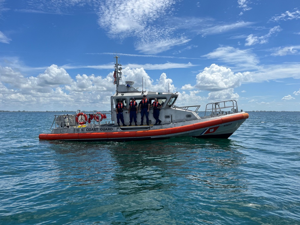 U.S. Coast Guard Station Cortez presents first 45-foot response-boat medium reserve crew