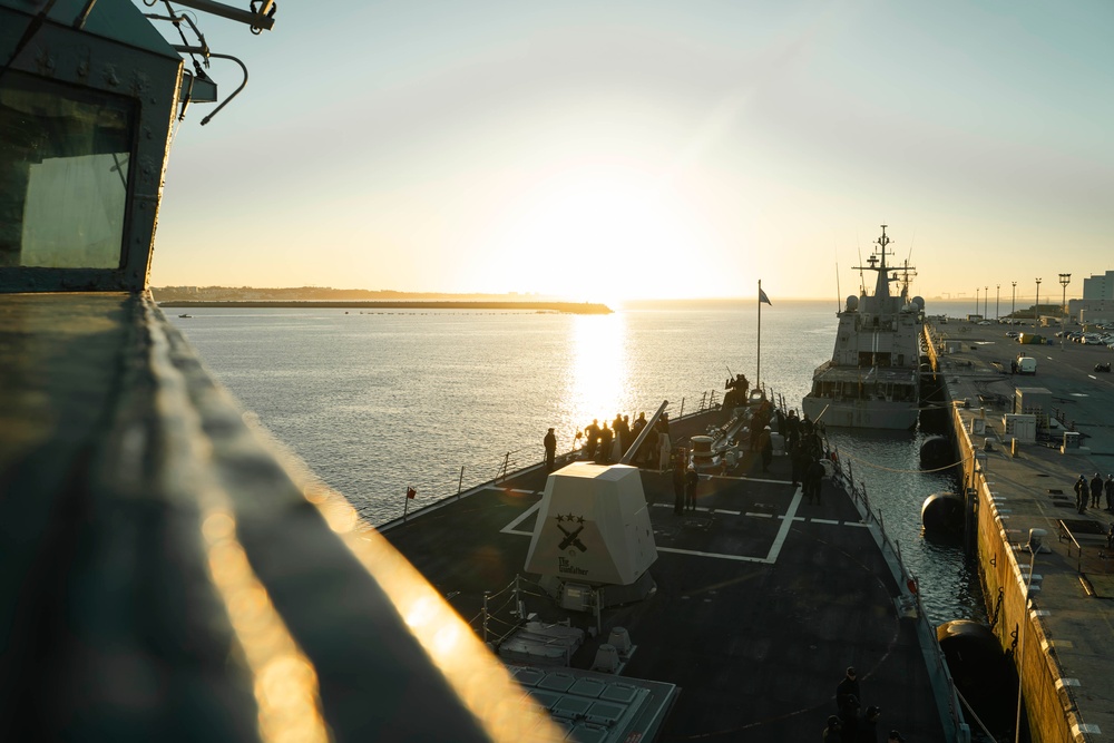 Delbert D. Black Departs Naval Station Rota, Spain.