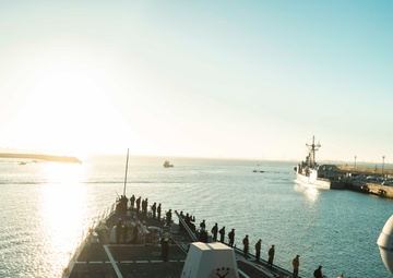 Delbert D. Black Departs Naval Station Rota, Spain.