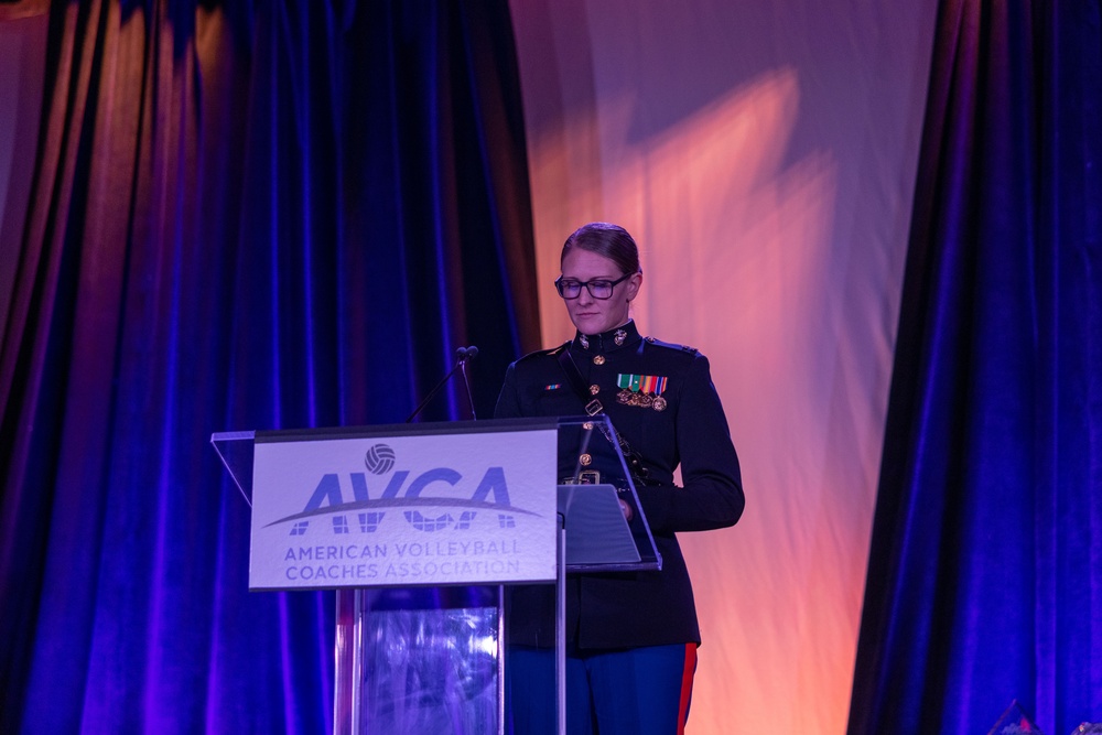 Captain Caroline Locksmith: Serving Up Marine Corps Excellence at the AVCA conference