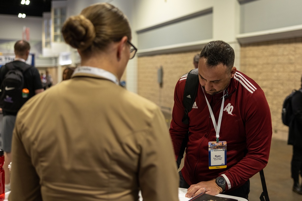 Captain Caroline Locksmith: Serving Up Marine Corps Excellence at the AVCA conference