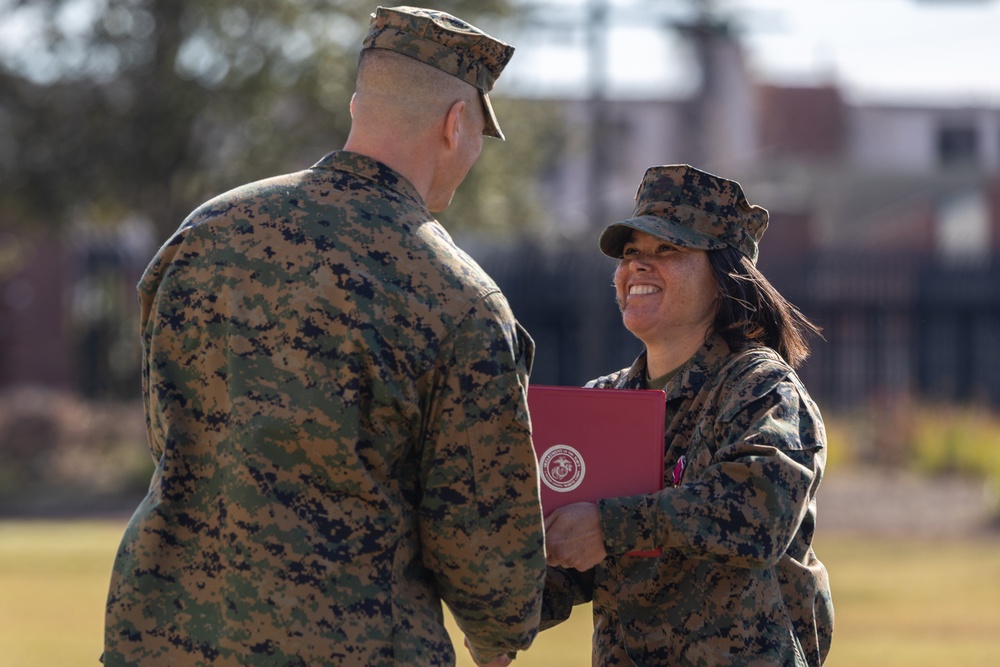 Iron Sharpens Iron | Sgt. Maj. Michelle Hill relinquished post to Sgt. Maj. Kabiru Labaran as Senior Enlisted Advisor of Headquarters Battalion