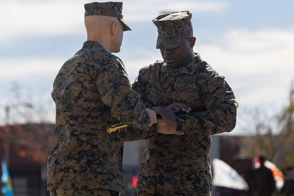 Iron Sharpens Iron | Sgt. Maj. Michelle Hill relinquished post to Sgt. Maj. Kabiru Labaran as Senior Enlisted Advisor of Headquarters Battalion