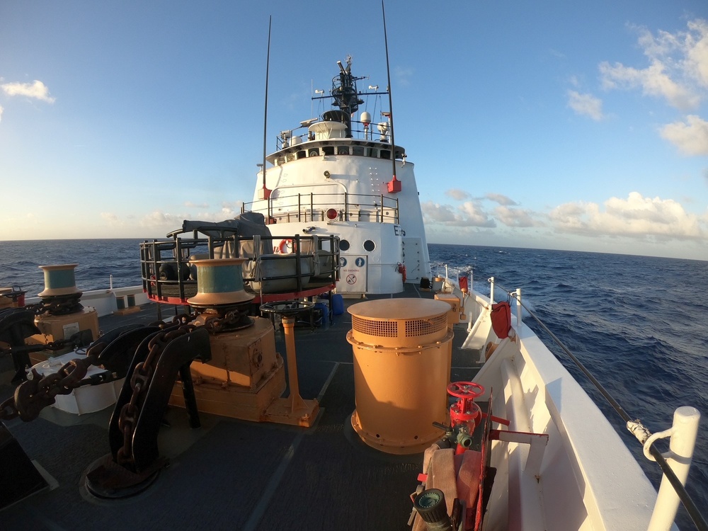Coast Guard Cutter Resolute underway in the Atlantic Ocean
