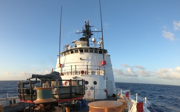 Coast Guard Cutter Resolute underway in the Atlantic Ocean