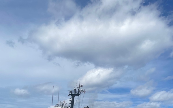 Coast Guard Cutter Resolute underway in the Atlantic Ocean