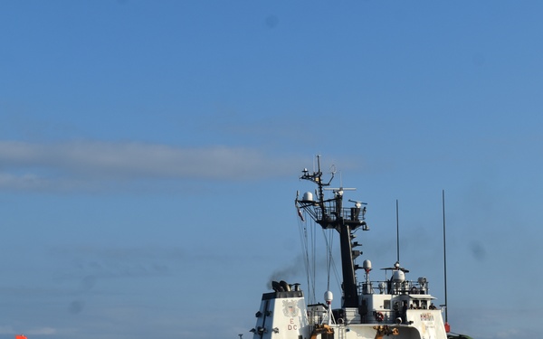 Coast Guard Cutter Resolute underway in the Eastern Pacific Ocean