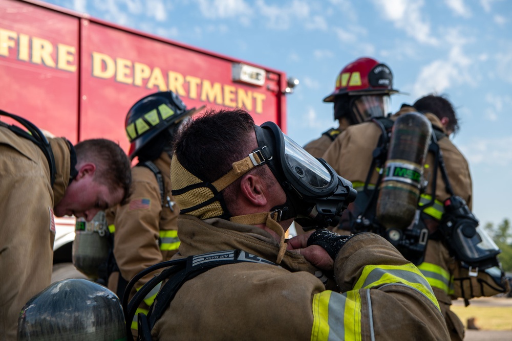 137th SOW and 507th CES conduct joint fire training at Tinker AFB