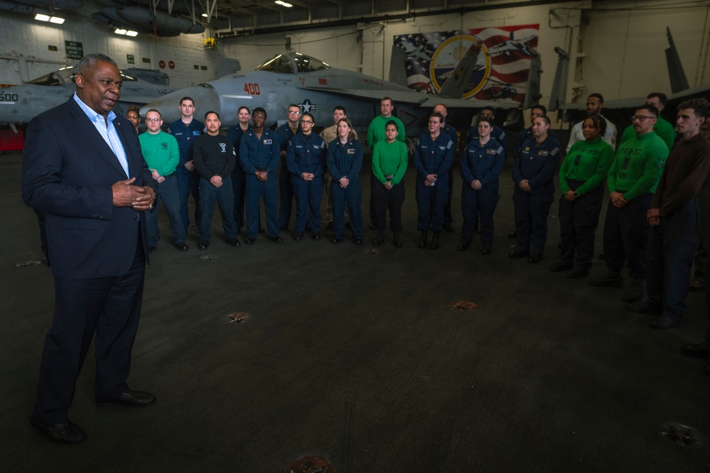 SECDEF Visit to USS Gerald R. Ford (CVN 78)