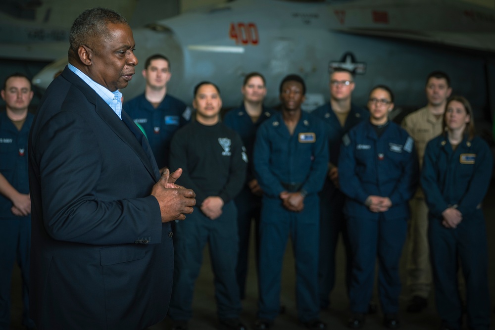 SECDEF Visit to USS Gerald R. Ford (CVN 78)