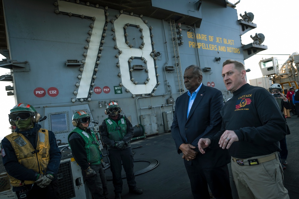 SECDEF Visit to USS Gerald R. Ford (CVN 78)