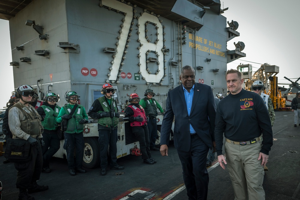 SECDEF Visit to USS Gerald R. Ford (CVN 78)