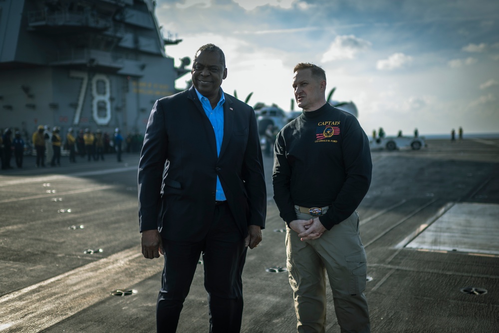 SECDEF Visit to USS Gerald R. Ford (CVN 78)