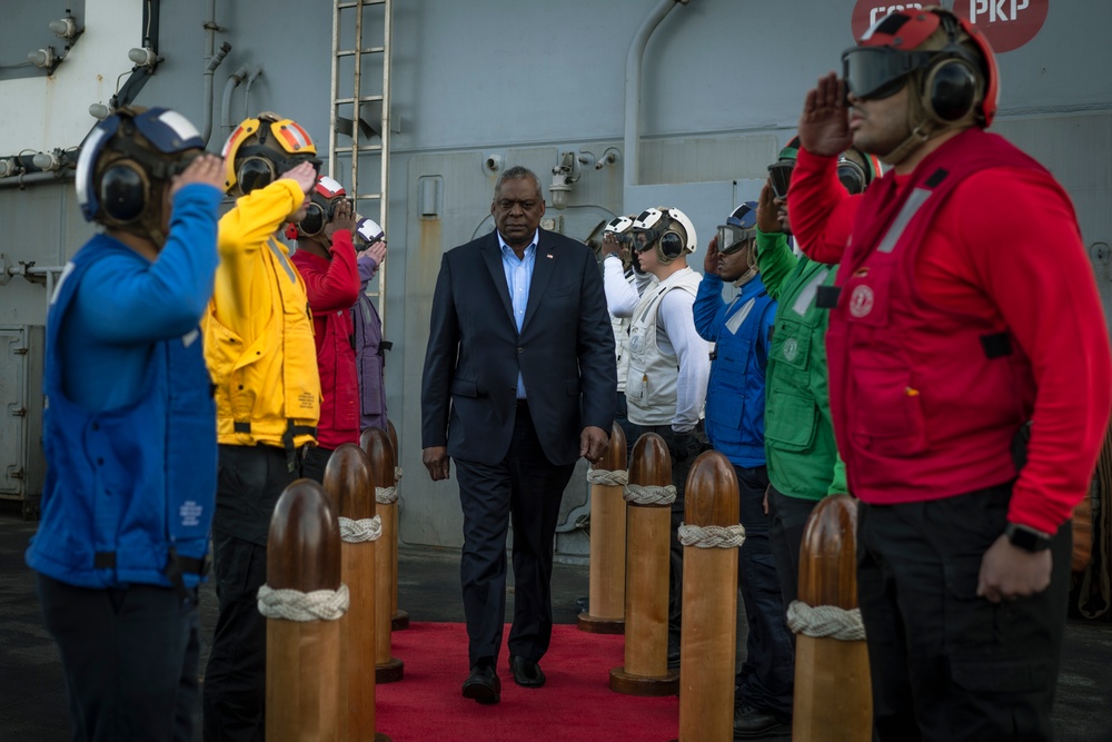 SECDEF Visit to USS Gerald R. Ford (CVN 78)