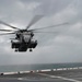 U.S. Marine Corps CH-53E Super Stallion approaches the USS New York (LPD-21)