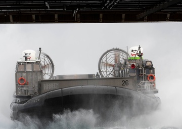 LCAC Departs the well deck of the USS New York (LPD 21)