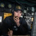 U.S. Navy Quartermaster stands the watch aboard USS New York (LPD-21)