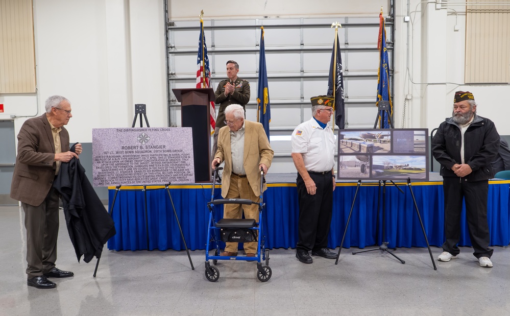 Oregon National Guard helped Pendleton community celebrate B-25 pilot Robert &quot;Bob&quot; Stangier's 100th birthday